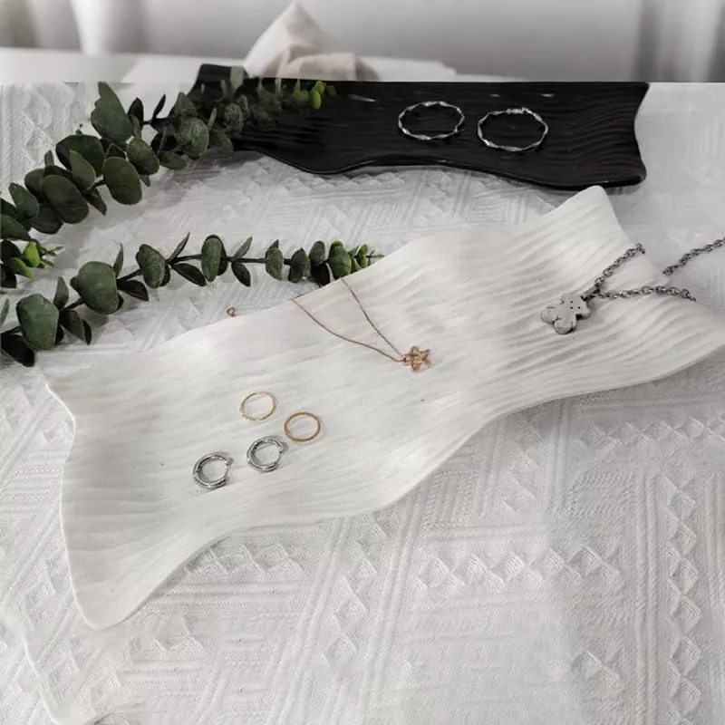 సిరామిక్ లగ్జరీ పాతకాలపు ఆభరణాల ట్రే