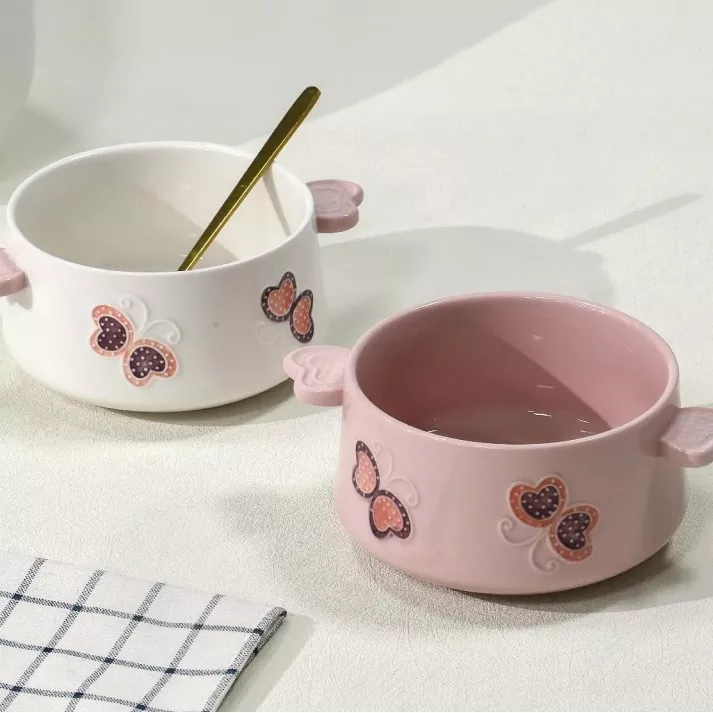 డిష్వాషర్ సురక్షితమైన చేతితో చిత్రించిన సిరామిక్ గిన్నె