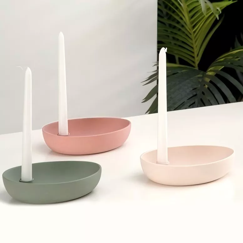 ఆధునిక ఓవల్ సిరామిక్ క్యాండిల్ హోల్డర్