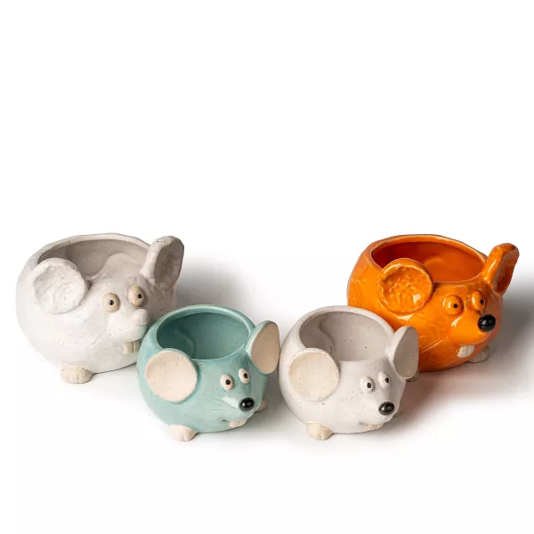 మౌస్-ఆకారపు సిరామిక్ క్యాండిల్ హోల్డర్లు