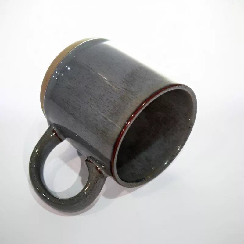 సాధారణ ఆధునిక సిరామిక్ ప్రయాణం గ్రే మగ్