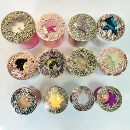 యూనివర్సల్ బోలు ఇనుప కొవ్వొత్తి కూజా మూత